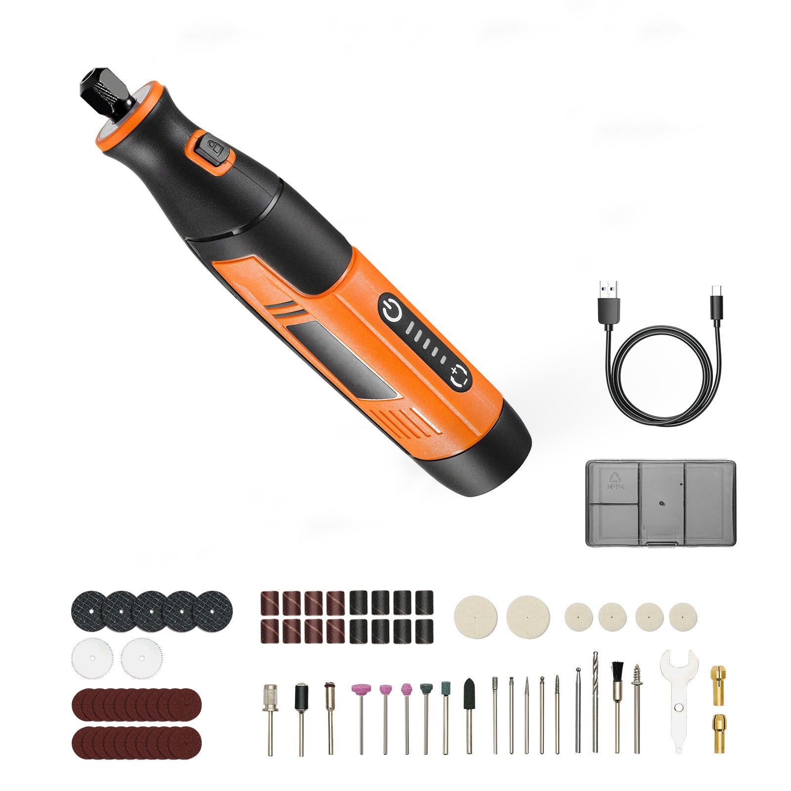 73-Piece Cordless Rotary Kit 5-Speed 7000-20000 RPM