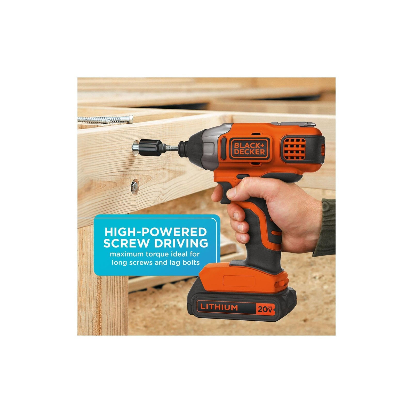 BLACK+DECKER 20V MAX* POWERCONNECT 1/4 in. Cordless Impact Driv… FAST USA SHIP