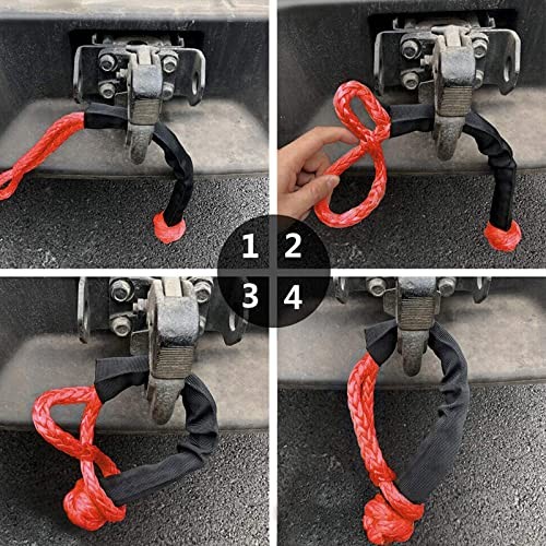 UTV ATV SUV Truck Recovery Essential Accessories – Synthetic Winch Rope and
