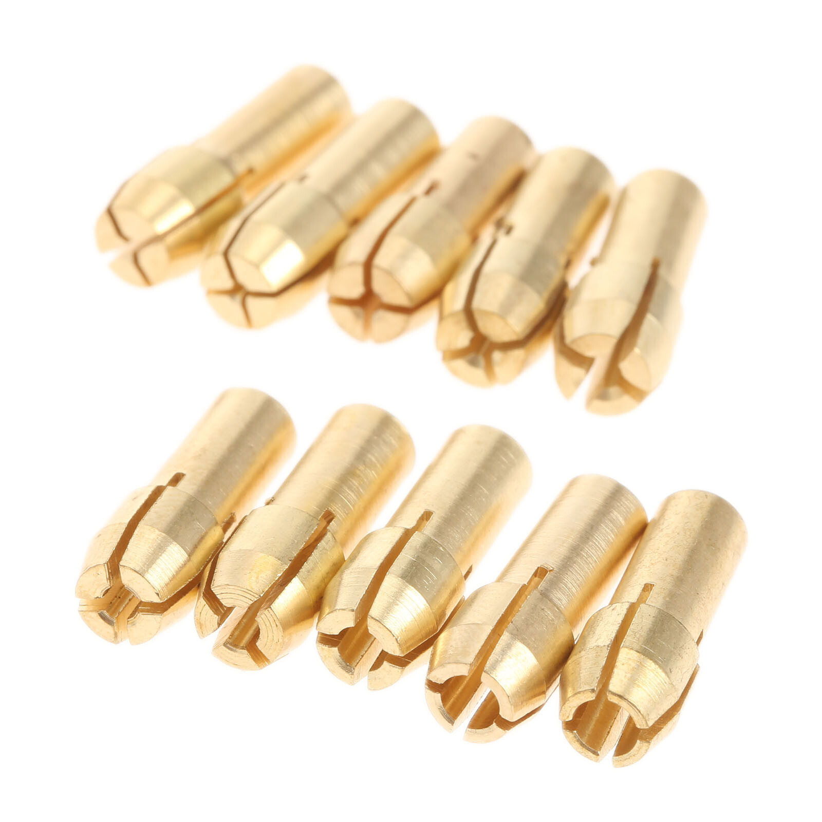 0.5-3.2mm Brass Collets Chucks 4.8mm Shank Metalworking Power Rotary Tools 10pcs