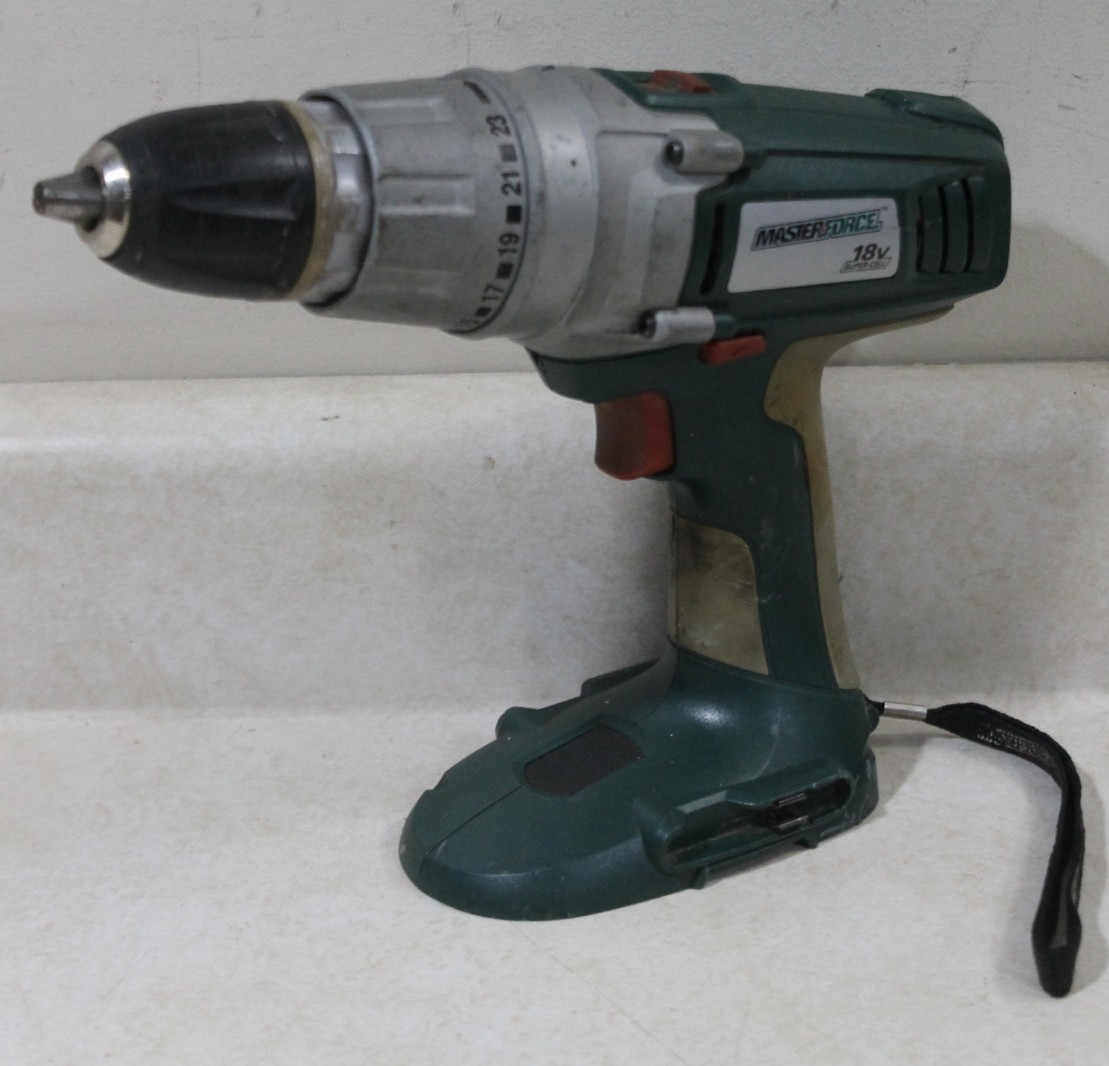 TESTED Masterforce 18v Volt Super-Cell 1/2&Prime; in. Drill/Driver 241-0756