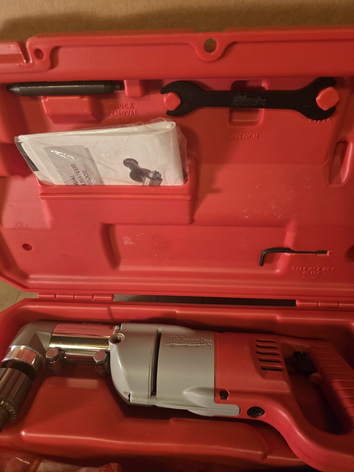 Milwaukee 3107-6 Right Angle 1/2&Prime; Drill ~ w/Carrying Case – Made in USA