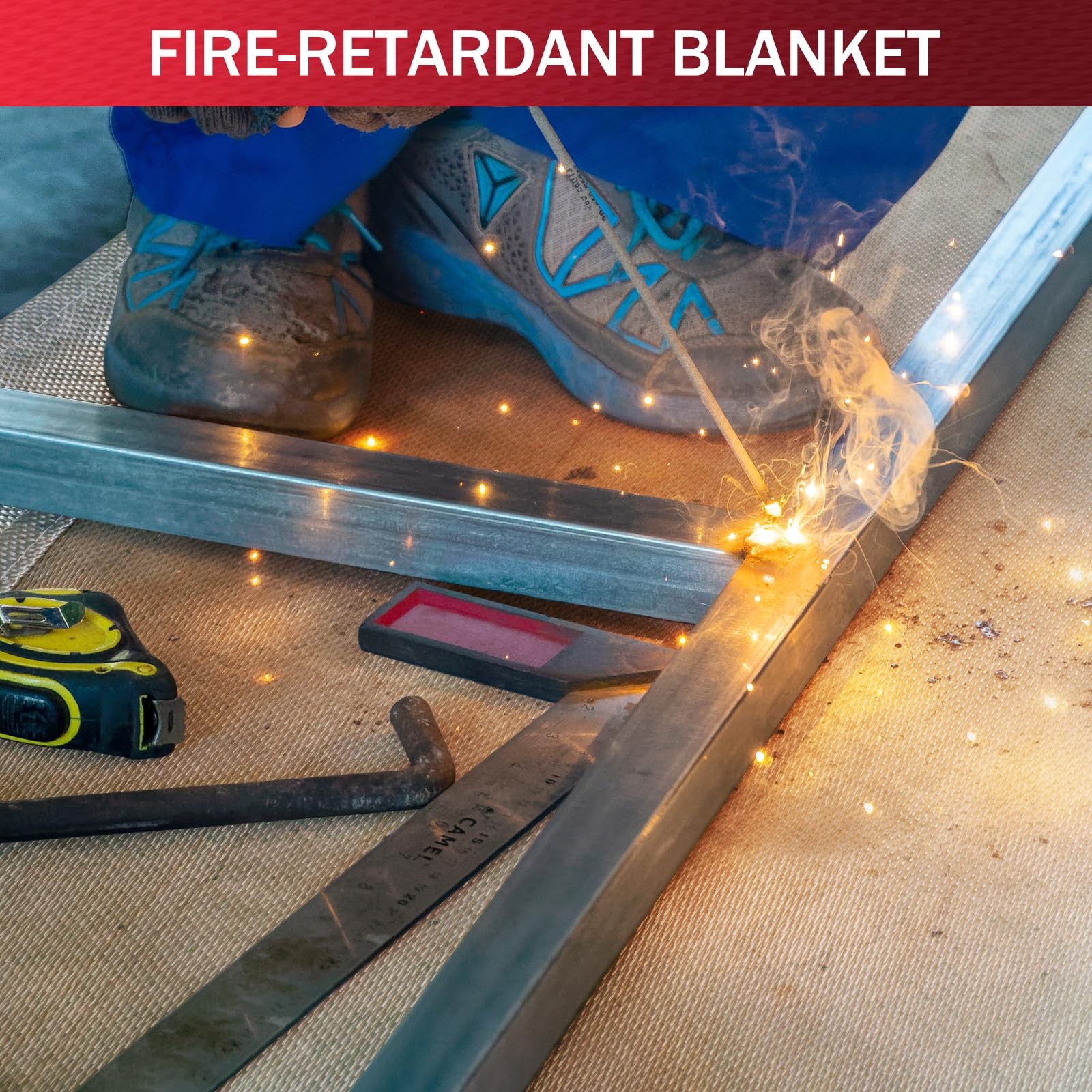 2 Pack Welding Blanket 4×6 ft – Heavy Duty Fiberglass Heat Resistant Fabric, …