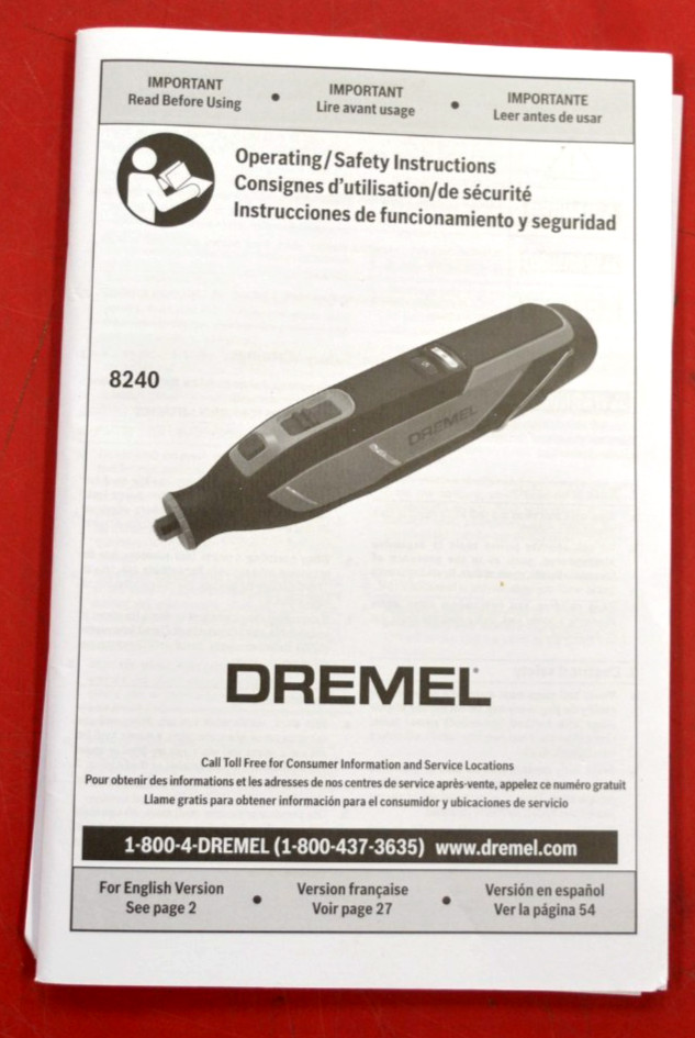 Dremel Model 8240 Cordless Rotary Tool With Accessories And Case