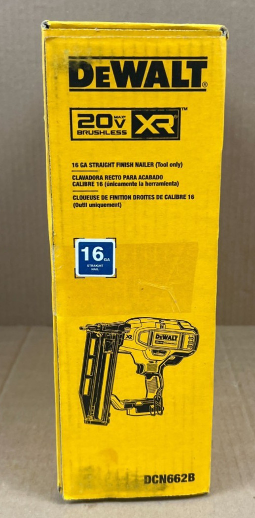 [NEW] (DCN662B) DeWalt 20V Max XR 16-Gauge Cordless Straight Finish Nailer