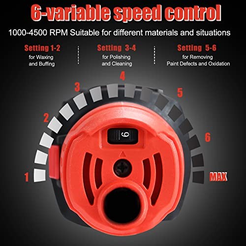 Car Buffer Polisher,6 inch Dual Action Polisher,Random Buffer AT3501-7