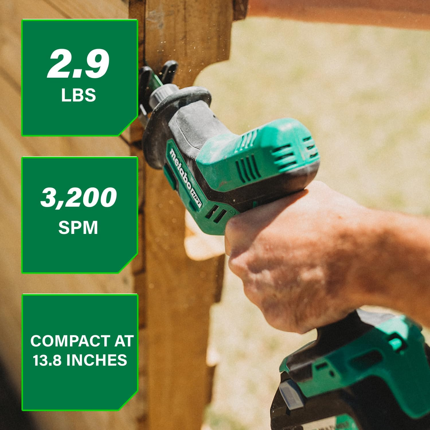 Metabo HPT CR18DAQ4 18V Li-Ion Cordless One Handed Reciprocating Saw (Tool Only)