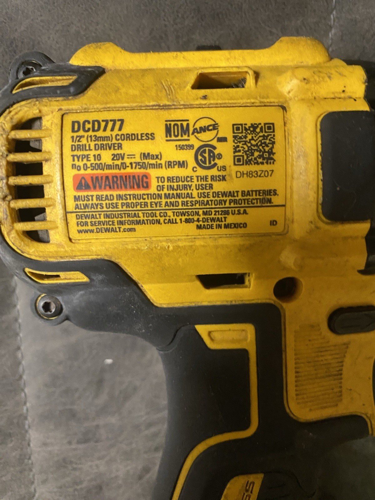 DeWalt DCD777 Brushless Drill 1/2&Prime; 20V Cordless Compact MAX 20 Volt Tool Only