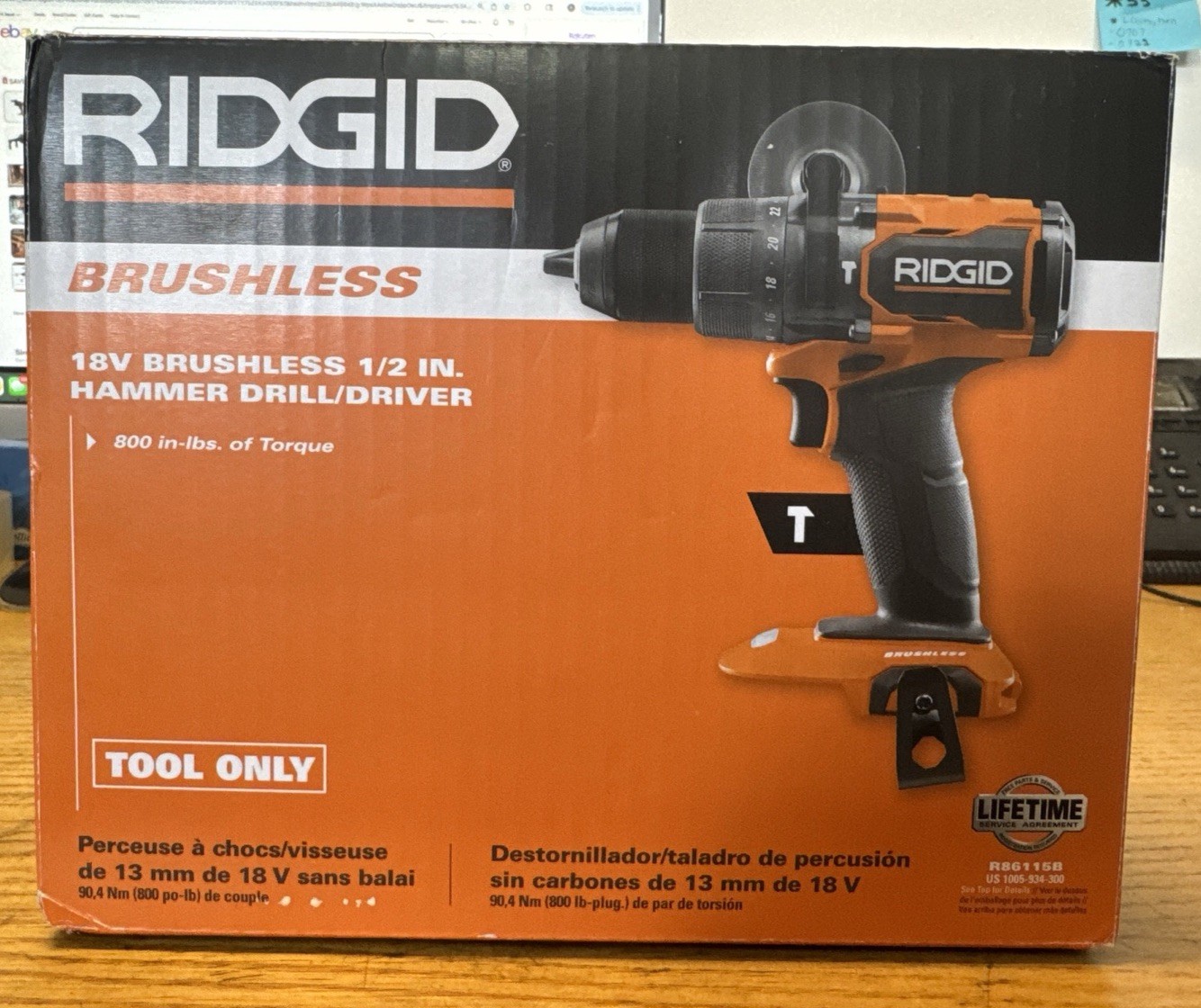 RIDGID 18V Brushless Cordless 1/2 in. High Torque Hammer Drill/Driver(Tool Only)