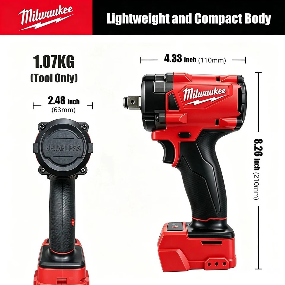 Milwaukee M18 FUEL 1/2&Prime; Cordless Impact Wrench Brushless 650N.m Bare Tool Only