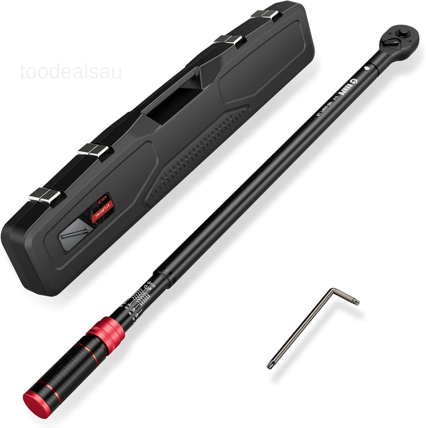 3/4-inch Drive Click Torque Wrench, 100-650 Ft-Lb/135.5-880.8 Nm, Black