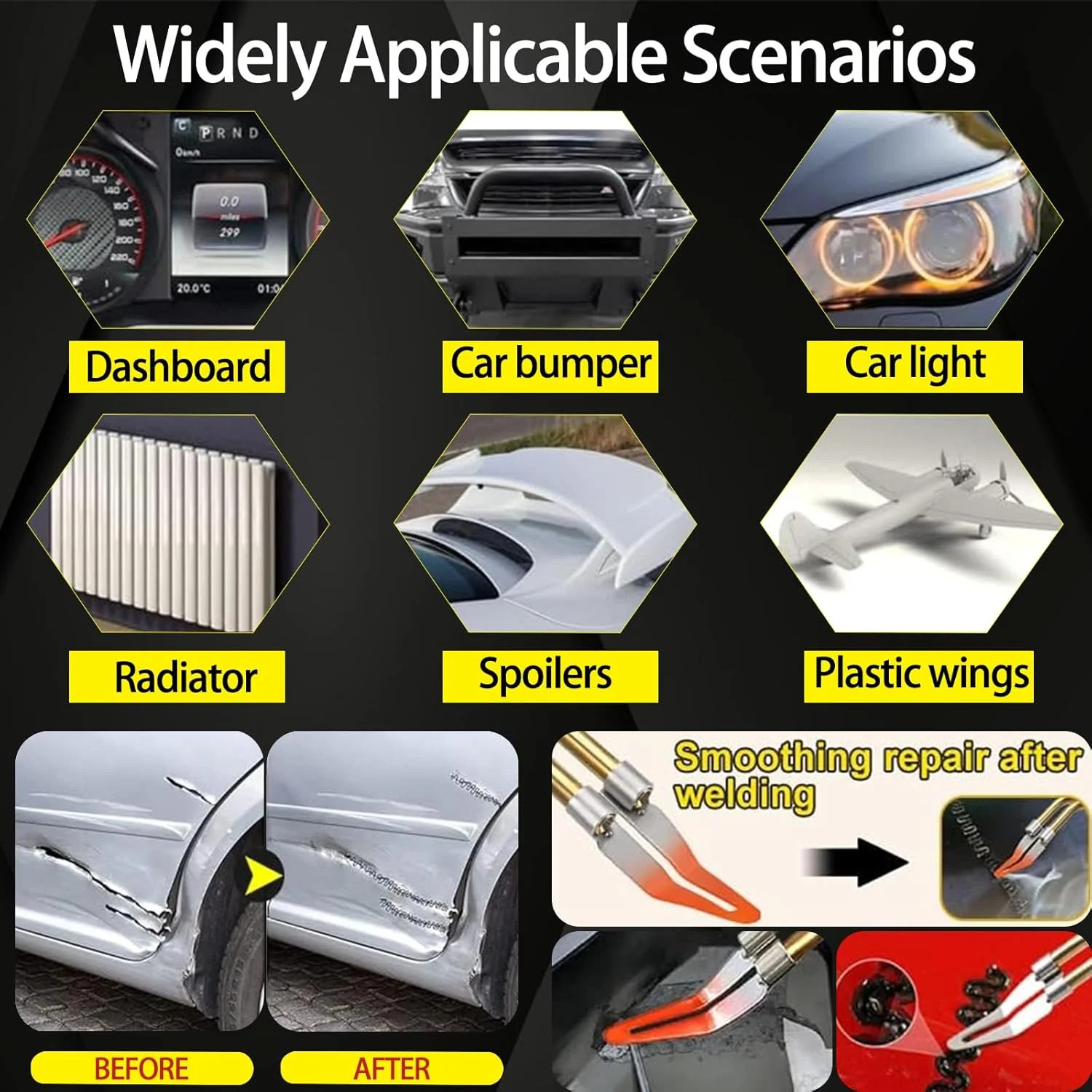 150W Upgraded Plastic Welder Kit,1000PCS Hot Stapler Welding Machine Car Bumper