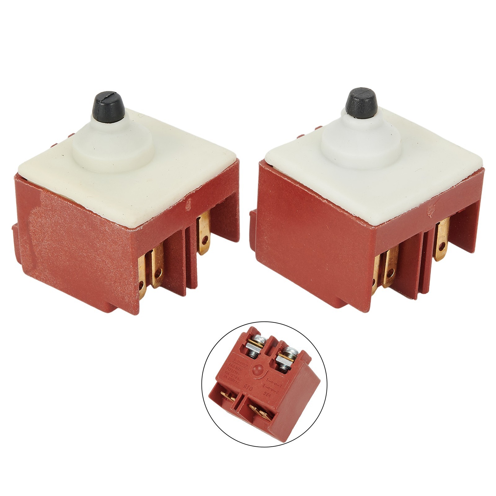 2pcs Angle-Grinder 250V 5A NO Push Button Switch For GWS6/8-100 TWS6600/