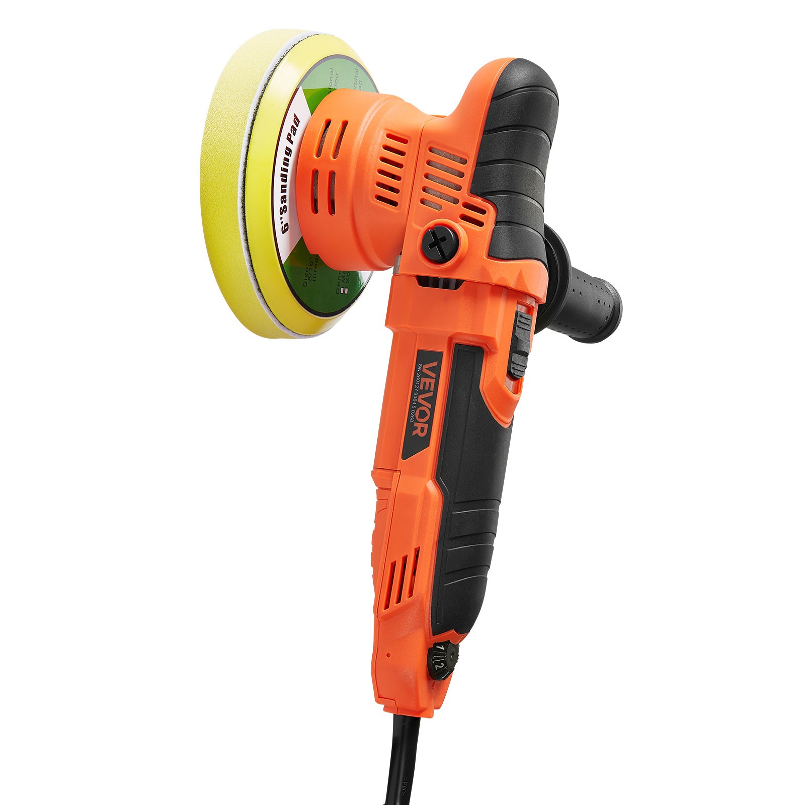 VEVOR 6&Prime; Car Buffer Polisher 650W 6 Speeds 2000-6800RPM Random Orbital Polisher