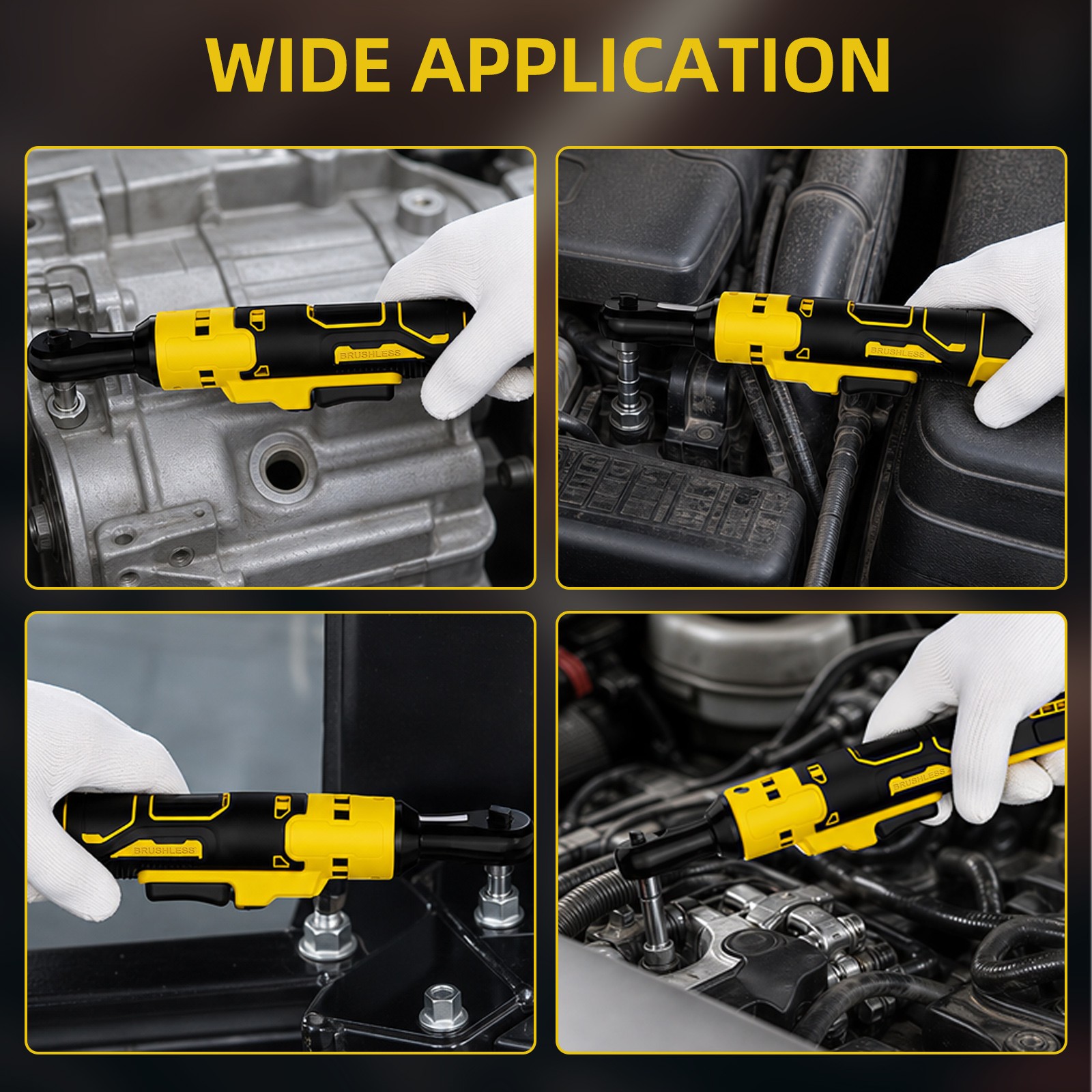 Cordless Electric Ratchet Wrench for Dewalt 20V Li-Ion 8.0AH Battery / Charger