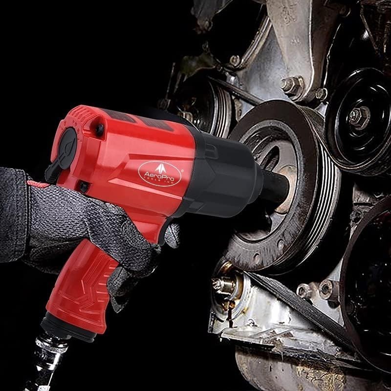 1/2-Inch Aluminum Air Impact Wrench Twin Hammer w/1380FT-LB Max Loosening Torque