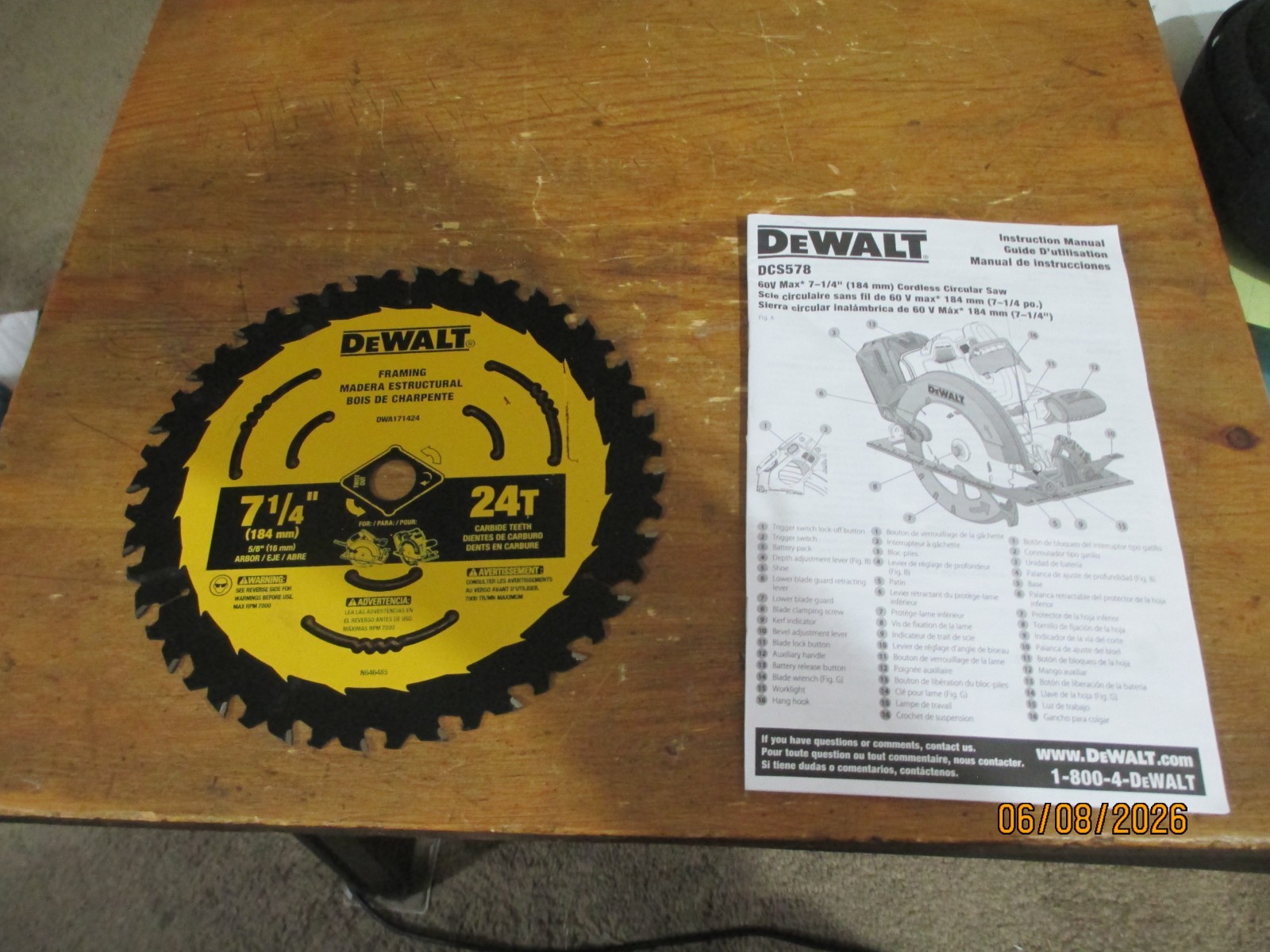 DEWALT Flexvolt 60V Max 7-1/4&Prime; Cordless Circular Kit with Brake (DCS578B)