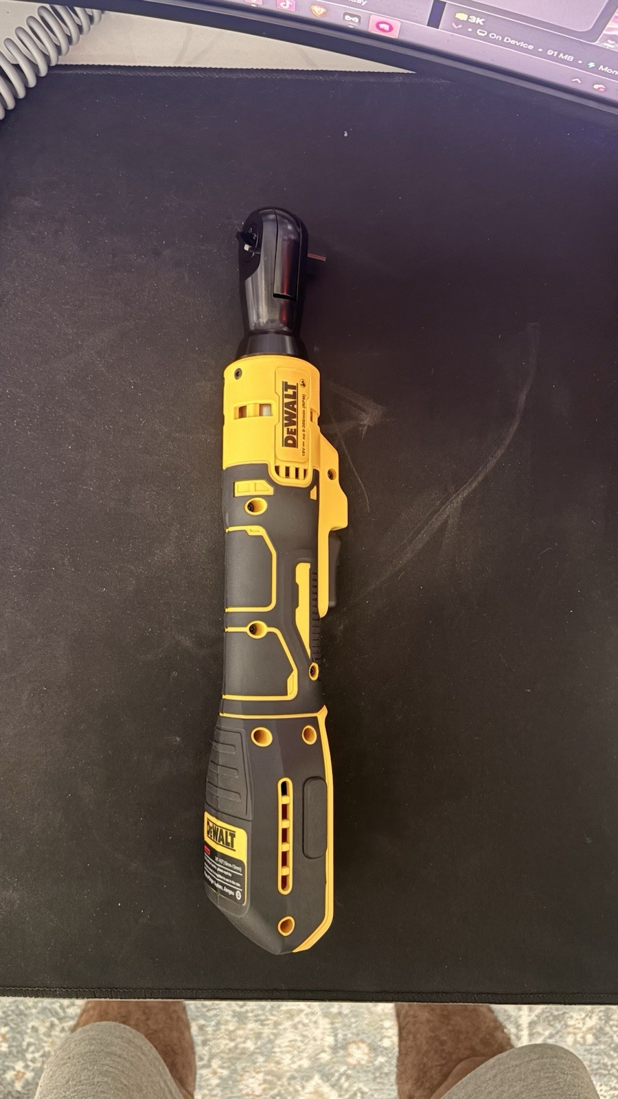 Dewalt DCF512 Ratchet Wrench BL 18V 1/2&Prime; 250Rpm 94.9Nm Led 360mm 2.5lb UPS# Bare