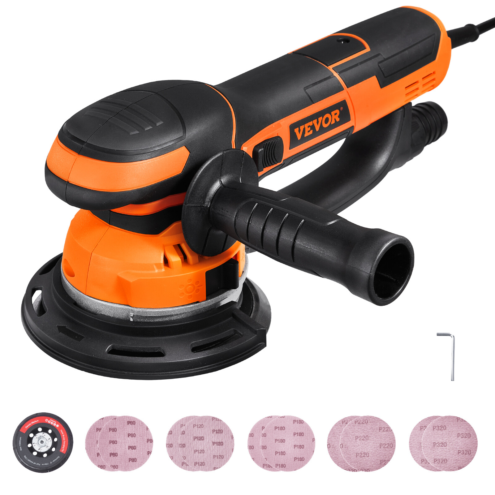 Random Orbital Sander 6 » DA & GA Dual-Action Sander 10 PCS Sandpapers 6 Speeds