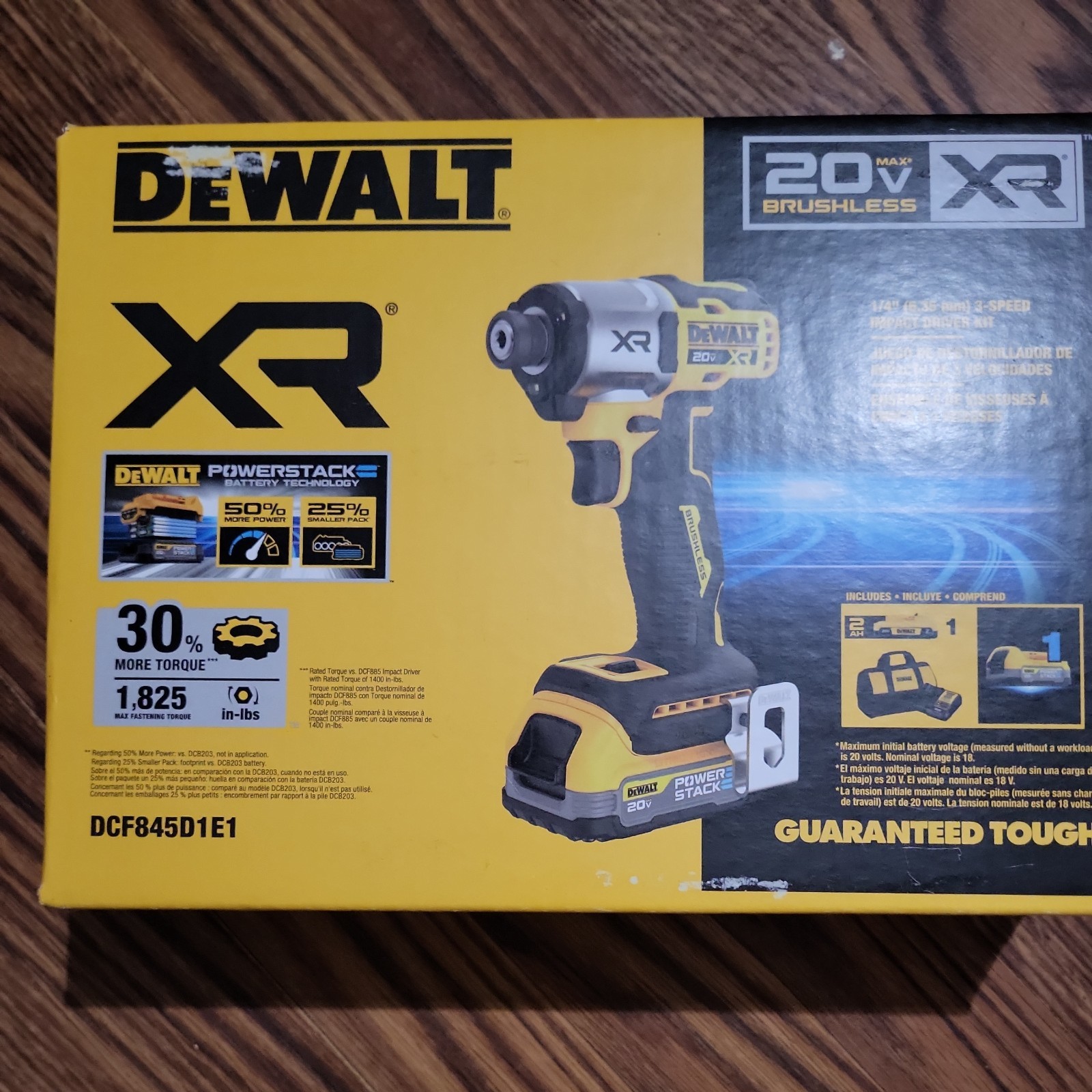 DeWALT DCF845D1E1 20V MAX XR 1/4&Prime; Impact Driver w/ POWERSTACK Kit NEW