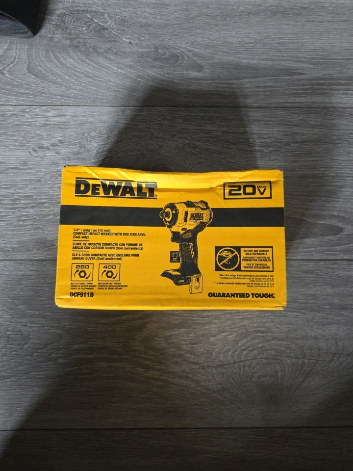 Dewalt DCF911B Cordless Impact Wrench with Hog Ring Anvil – Tool Only