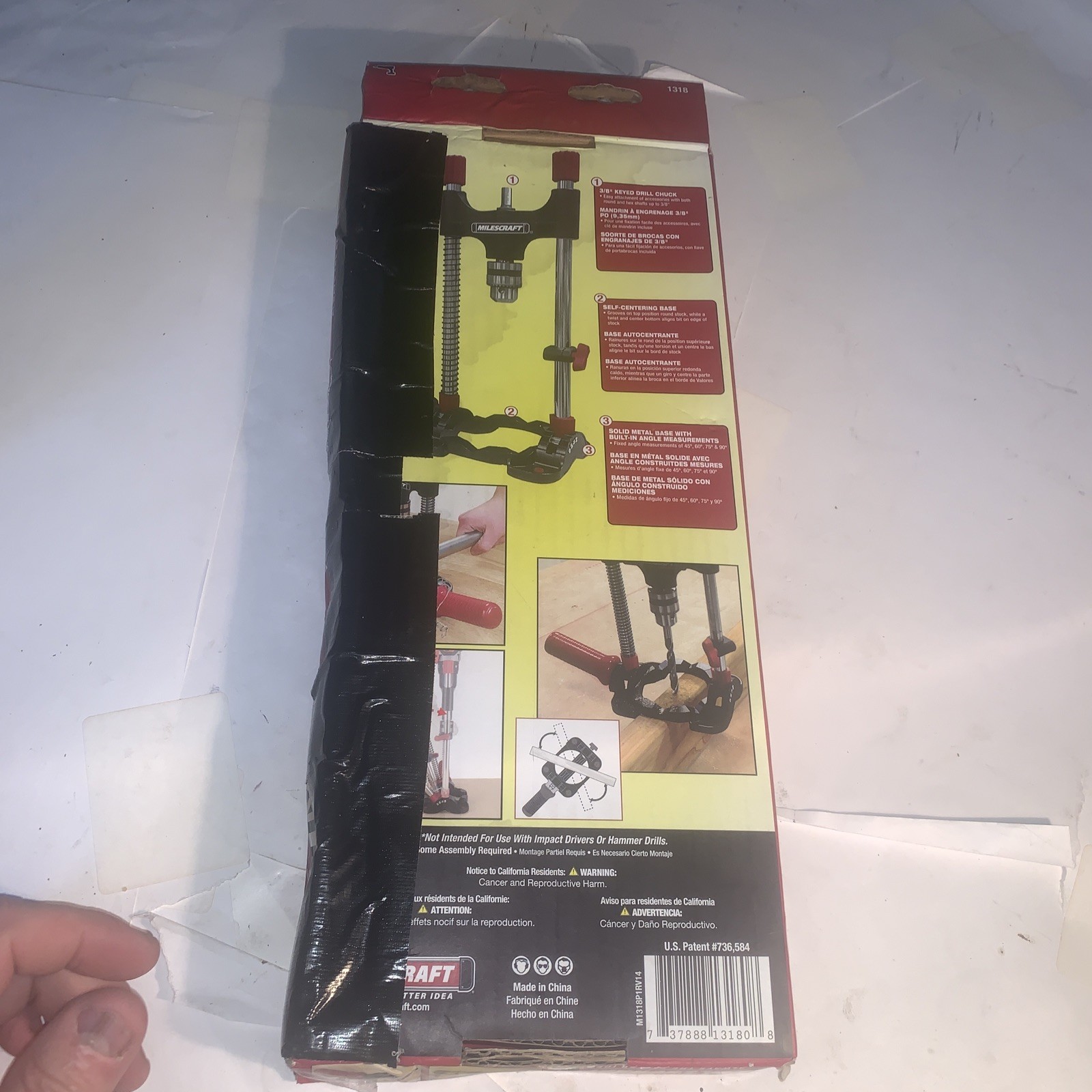 Milescraft 1318 Drill Mate Portable Drill Press Guide Jig Multi Angle Settings