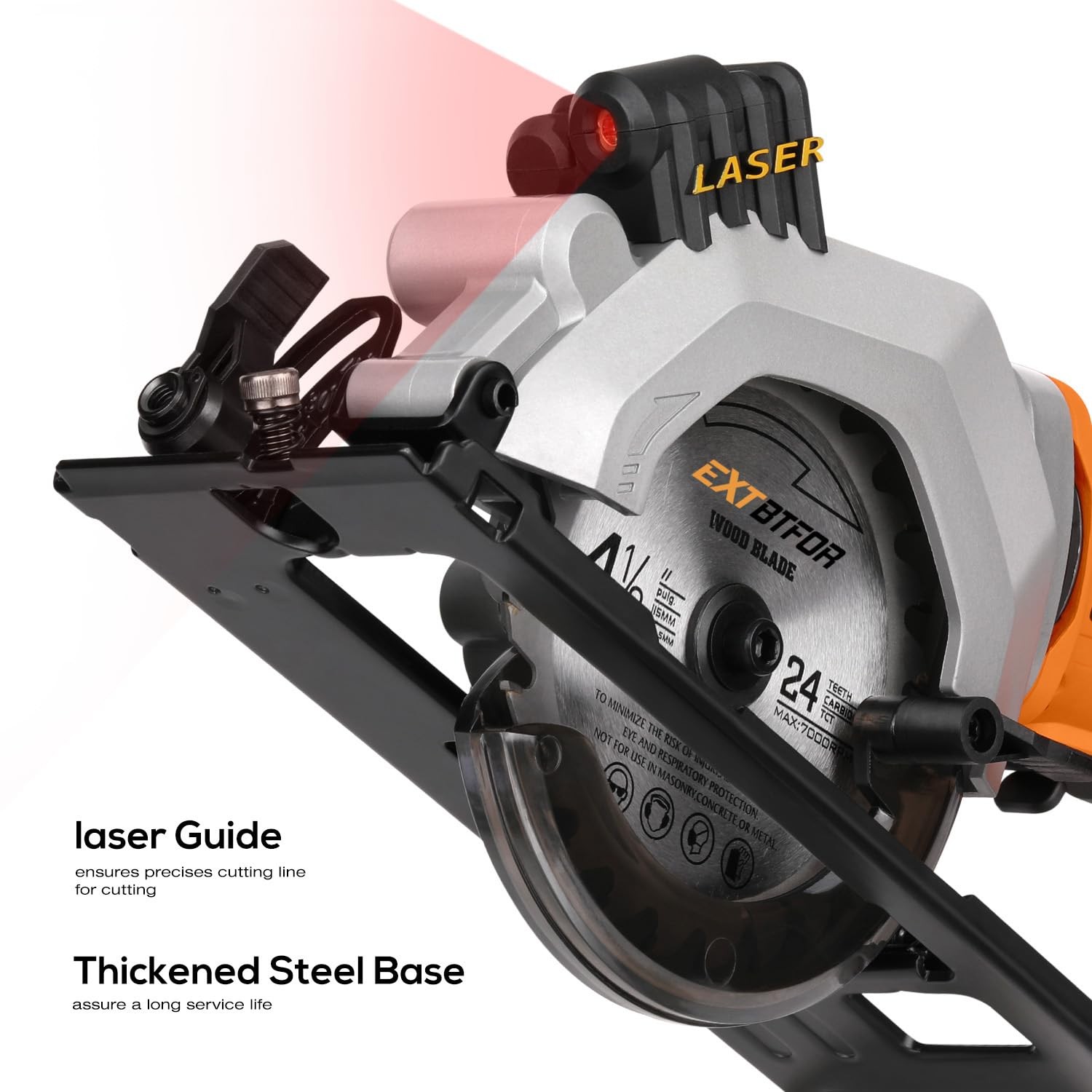 Extbtfor Circular Saw,4-1/2&Prime; Mini Circular Saw Cordless with 2.0A Battery, Po…