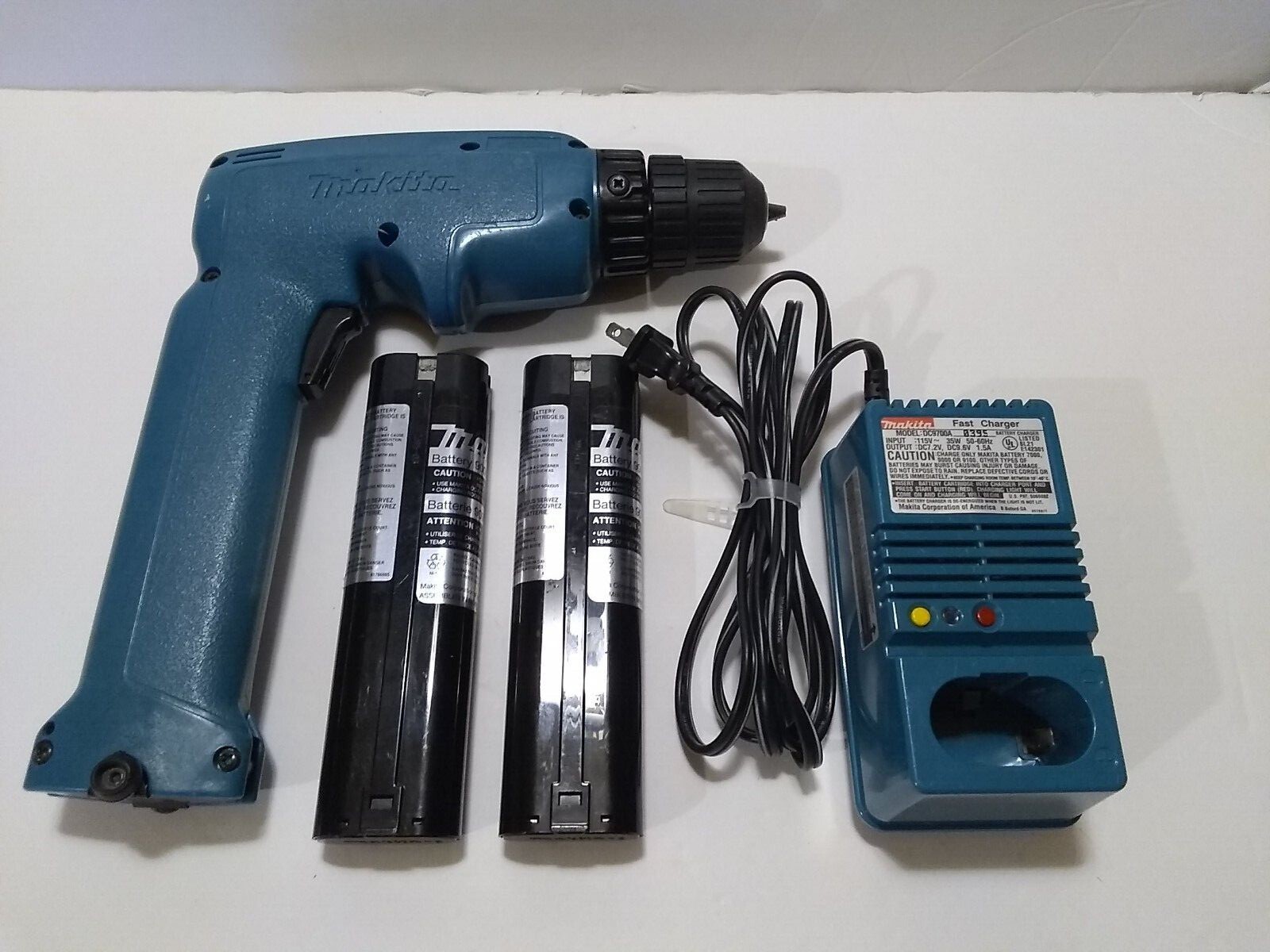 Makita Cordless Driver Drill 6095D 9.6V Charger DC9700A, Two Batteries Pre-owned