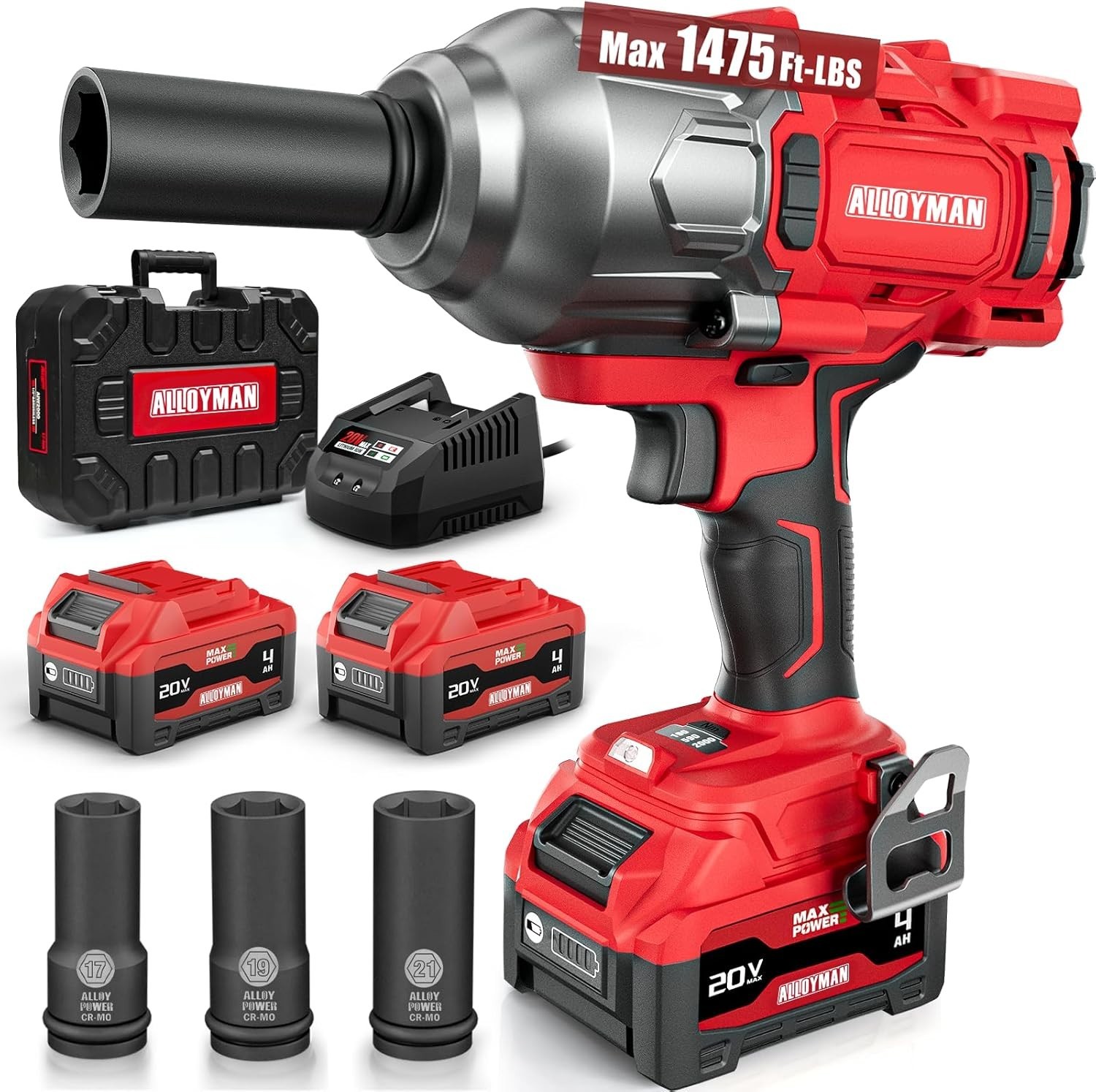 Powerful 1475 Ft-lbs Brushless Impact Gun with Ergonomic Grip & 3-Speed Control