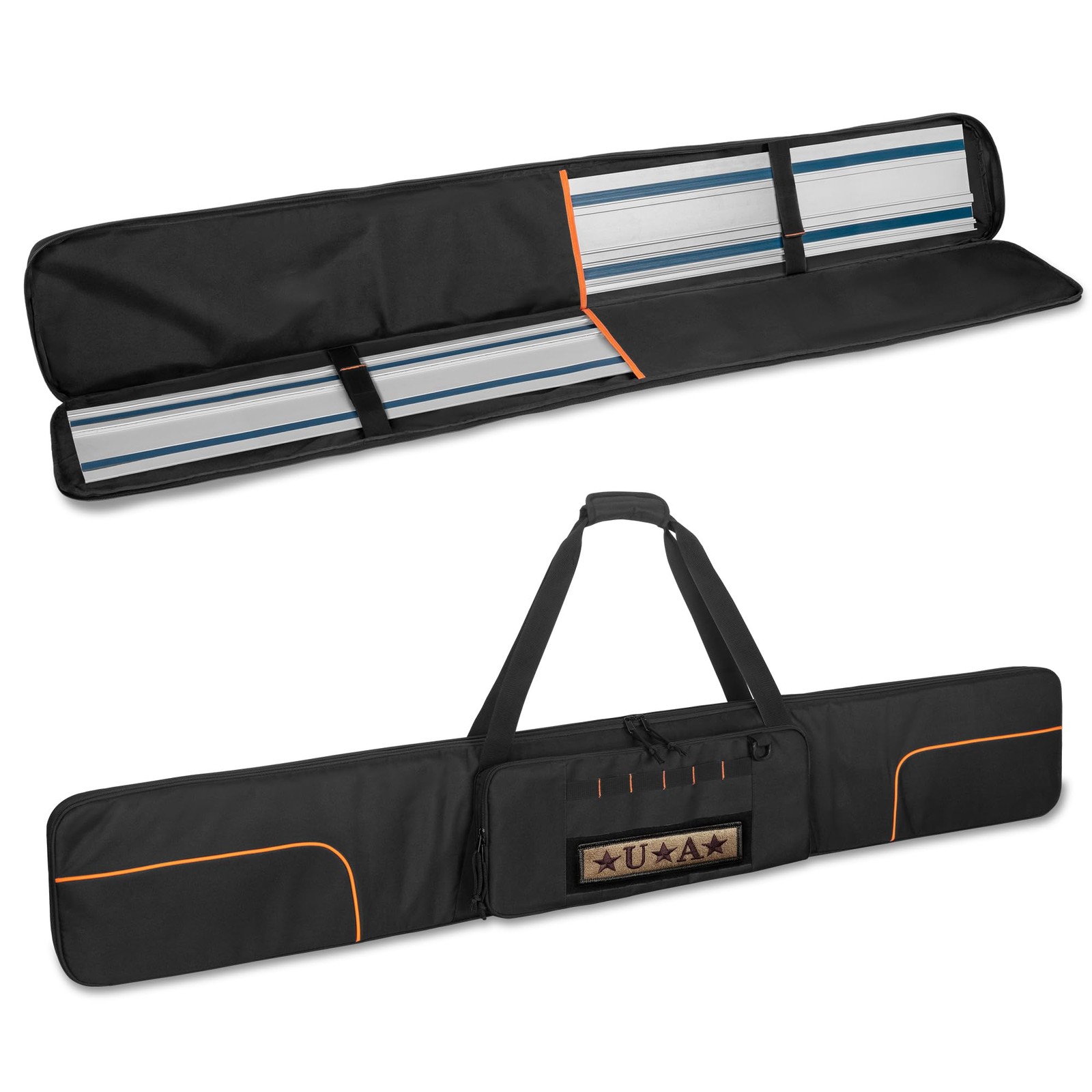 Padded Carrying Bag for 2pcs Track Saw Guide Rail – Up to 59&Prime;, Storage Bag wi…