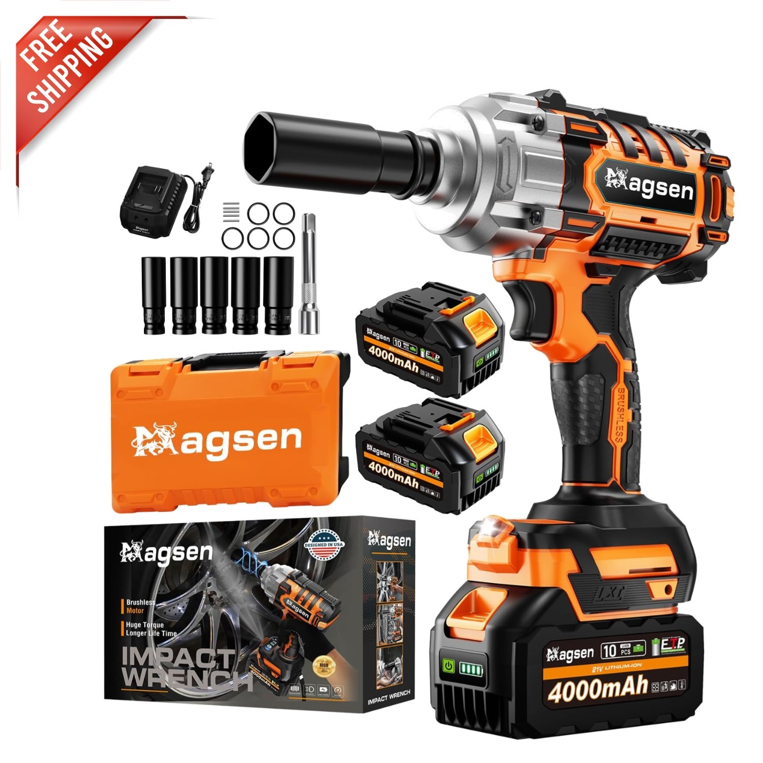 Durable 1/2&Prime; Brushless Impact Wrench with Auto-Stop – Safe & Efficient Power