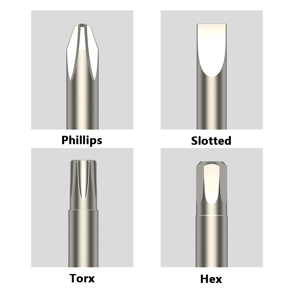 50-200mm Hex TORX PH Assorted Screwdriver Bits Set 1/4&Prime; Hex Shank S2 Alloy Steel