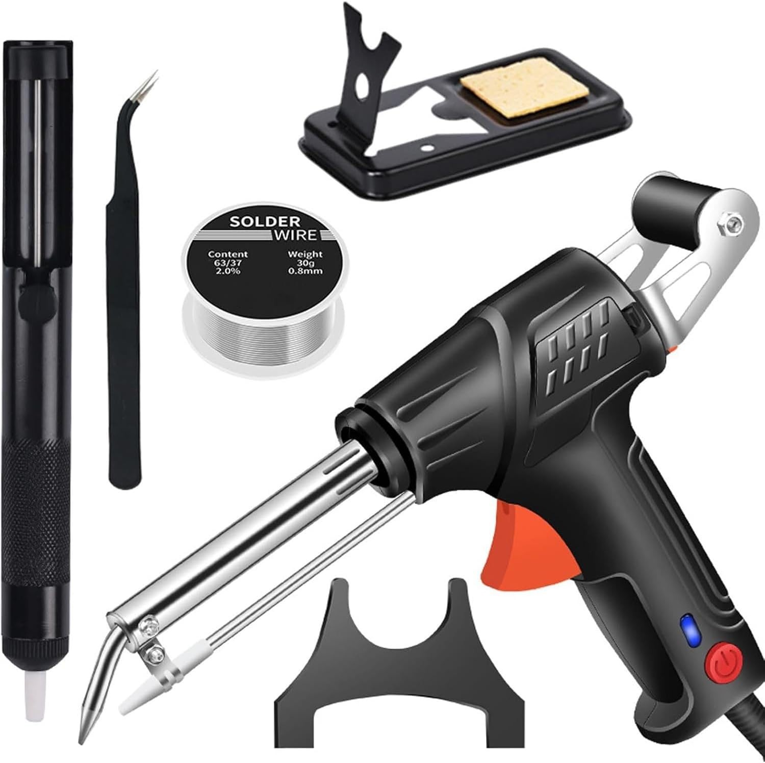 Efficient 60W Hand-held Soldering Gun with Quick Heat-Up & Safety Features