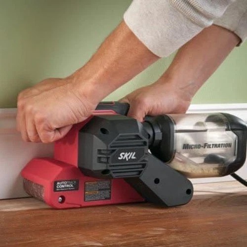 6 Amp 3×18 Belt Sander, Auto-Track, Micro-Filtration, Vacuum Compatible