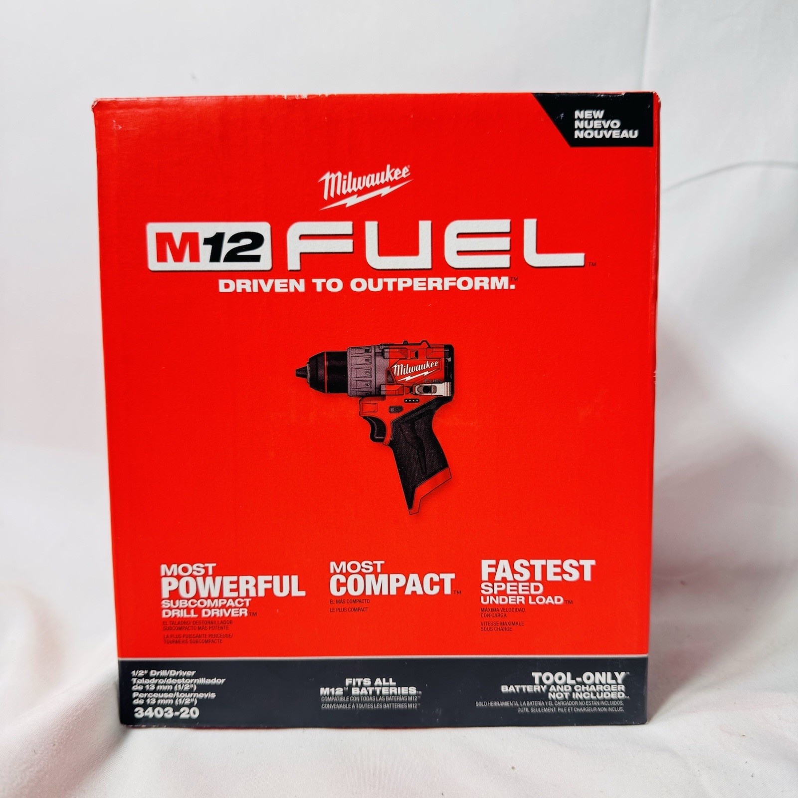 Milwaukee 3403-20 M12 FUEL 1/2 in. Drill/Driver – Red/Black