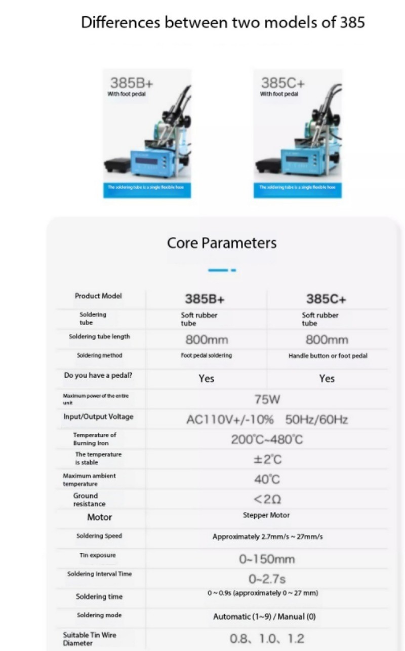 Adjustable Constant Temperature Automatic Tin Feed Soldering Machine 375C+