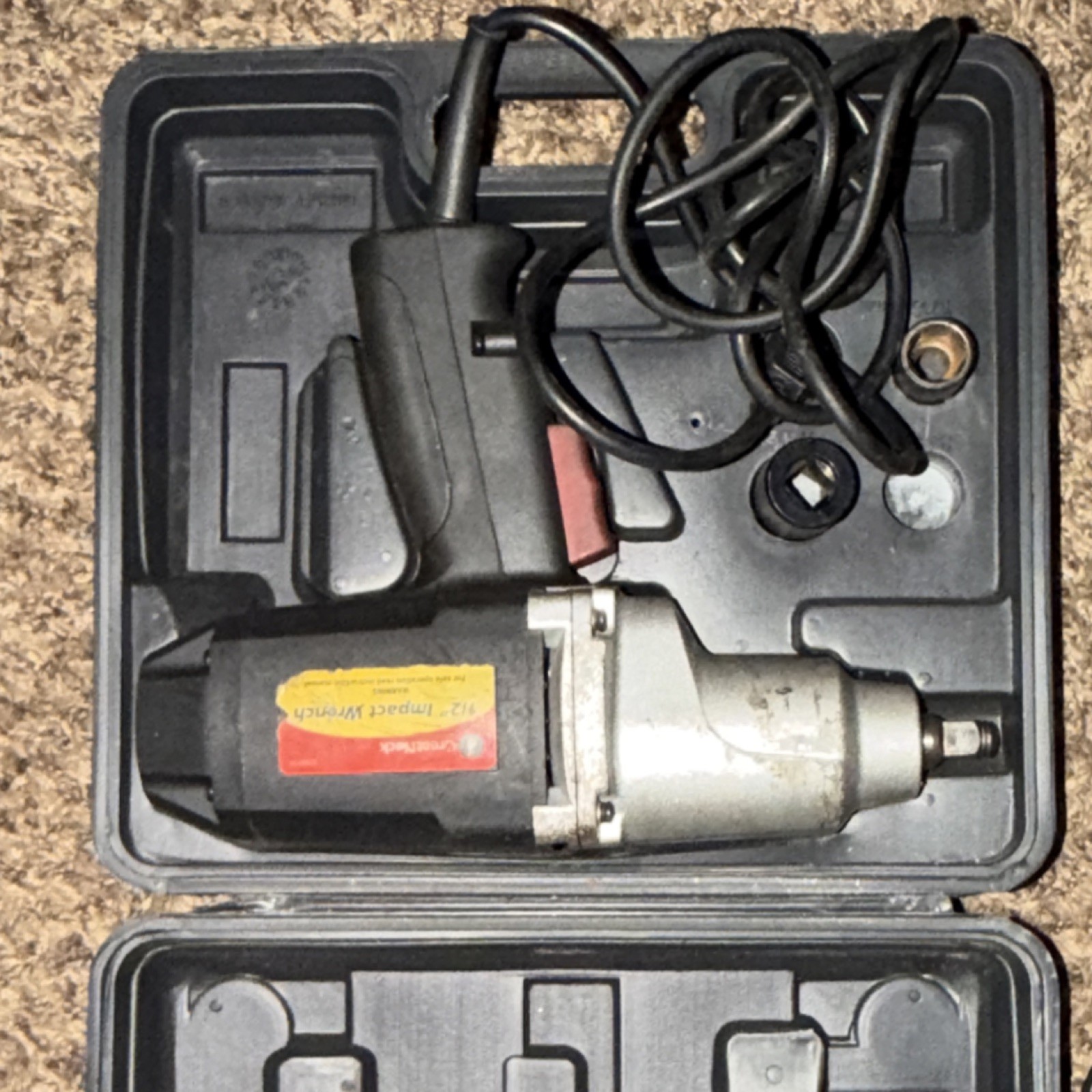 Powerbuilt 1/2 Impact Wrench Corded Electric with Case and Sockets