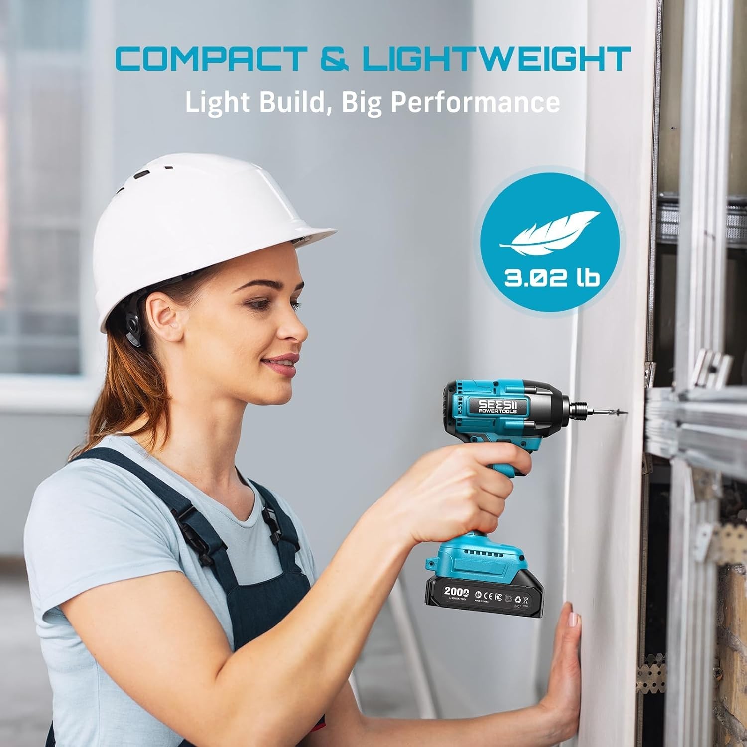 Cordless Impact Driver Kit, 21V Max Torque 1590 In-lbs180 N.m Impact Driver S…