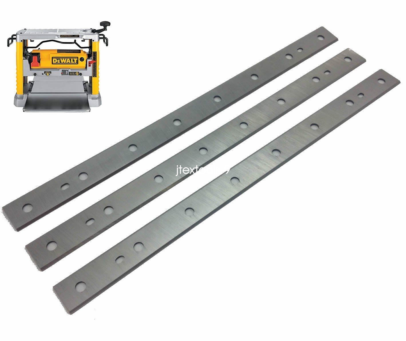 HSS Planer Replace Blades Knives for DEWALT DW7342 ,12-1/2&Prime; for DW734 (3 Pack)