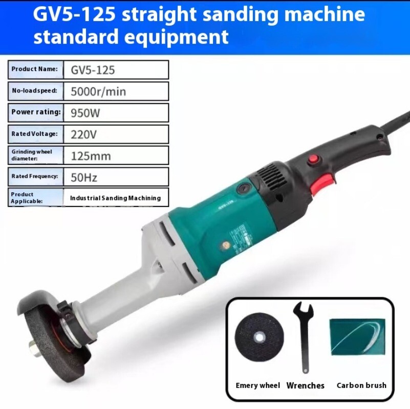 Handheld Straight Grinder Industrial Metal Polishing Grinding Machine GV5-125