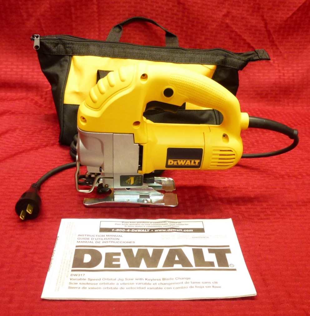 DEWALT DW317 VS CORDED ORBITAL JIG SAW JIGSAW UNUSED TOP HANDLE