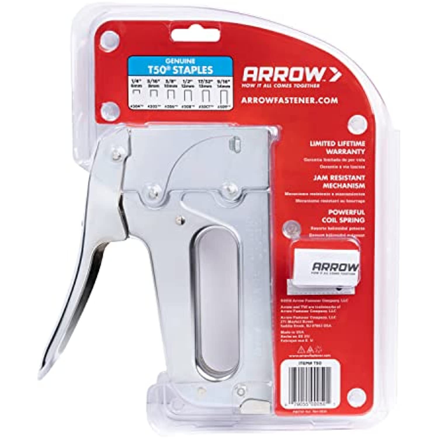 Arrow T50 Heavy Duty Staple Gun for Upholstery, Wood, Crafts, DIY and