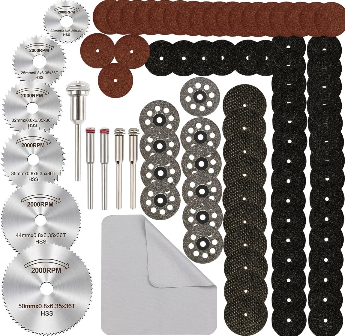 Cutting Wheel Set for Rotary Tool, 88Pcs HSS Circular Saw Blades Diamond Wood…