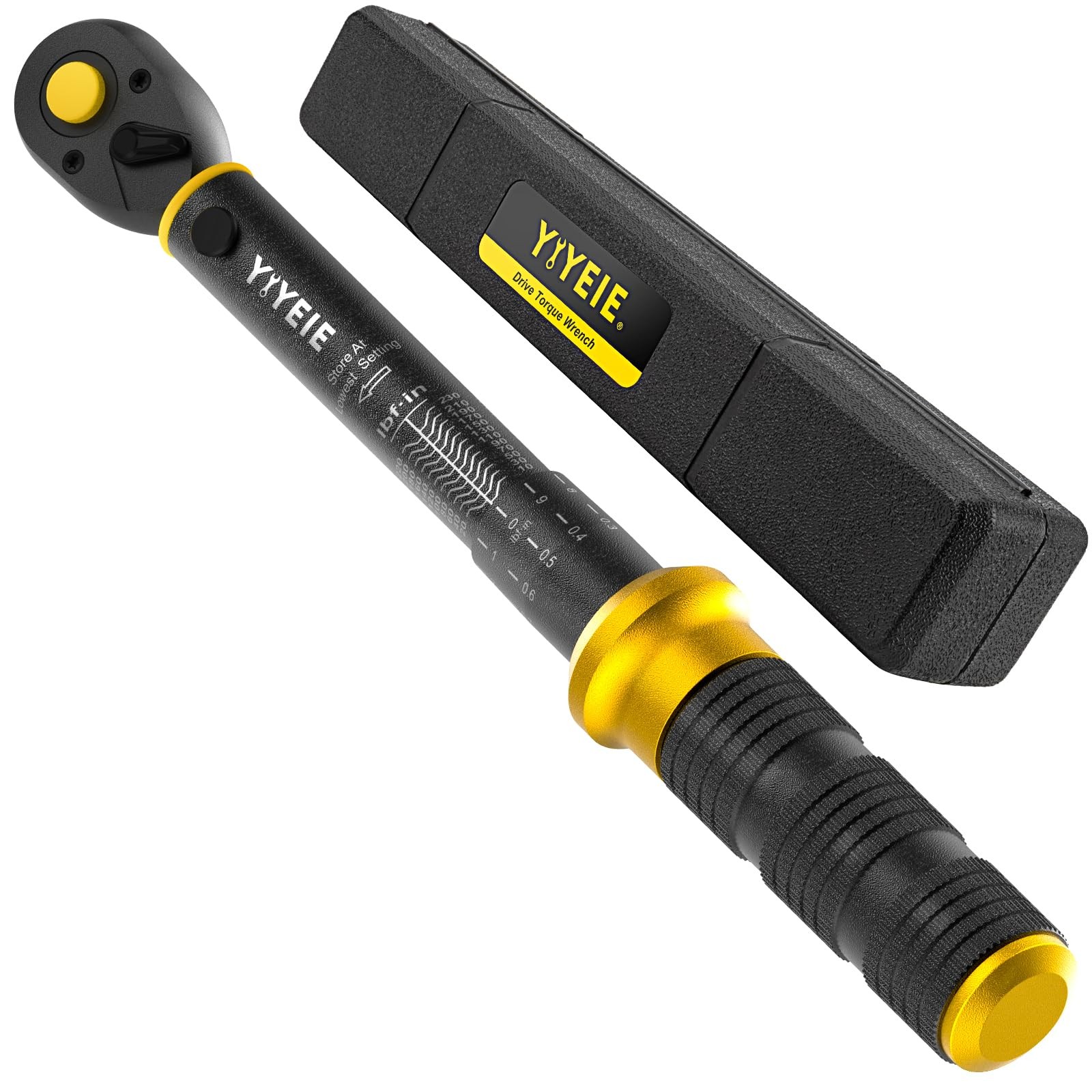 YIYEIE Upgrade 1/4&Prime; Drive Torque Wrench, 10-230 in·lb, Black