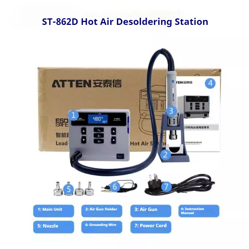 Small Automatic Hot Air Gun ST-862D Intelligent Digital Display Hot Air Gun