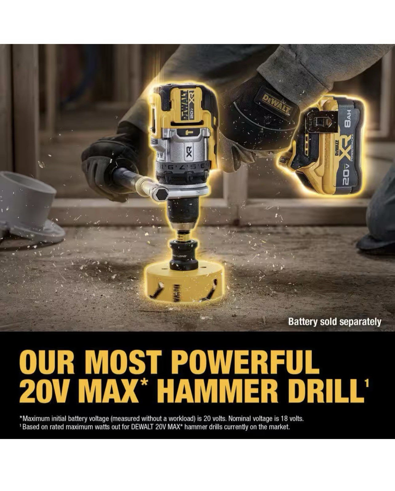 Dewalt DCD1007B 20V 20 Volt Max XR 1/2&Prime; Brushless Hammer Drill, Handle,Tool Only