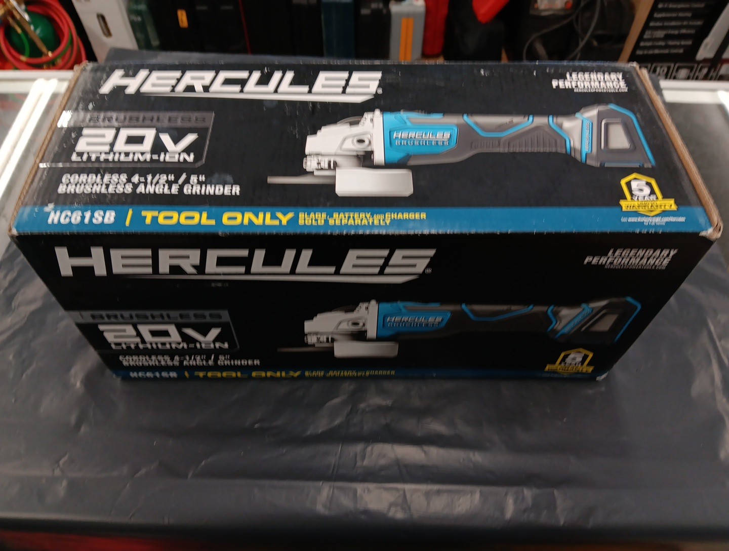 Hercules 20V Brushless Cordless 4-1/2 in. / 5 in. Slide Switch Angle Grinder –