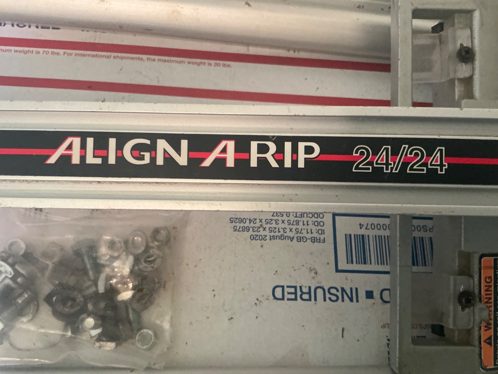 Craftsman Align-A-Rip 24/12 Table Saw Aluminum RIP FENCE SYSTEM WITH GUIDE RAILS