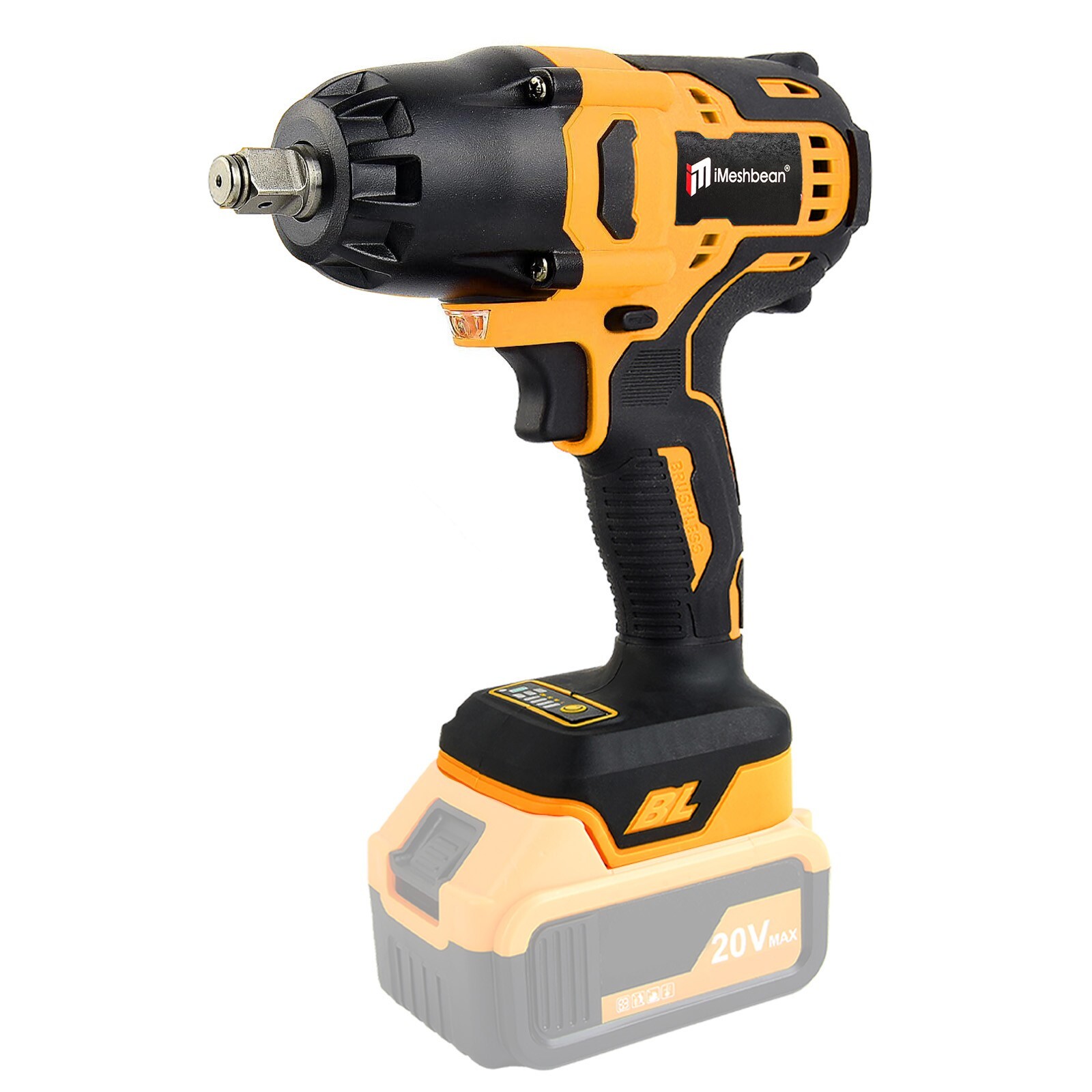 Cordless Impact Wrench 1/2 inch Fits DeWalt 20v (No Battery), 735Ft-lbs(1000N.m)