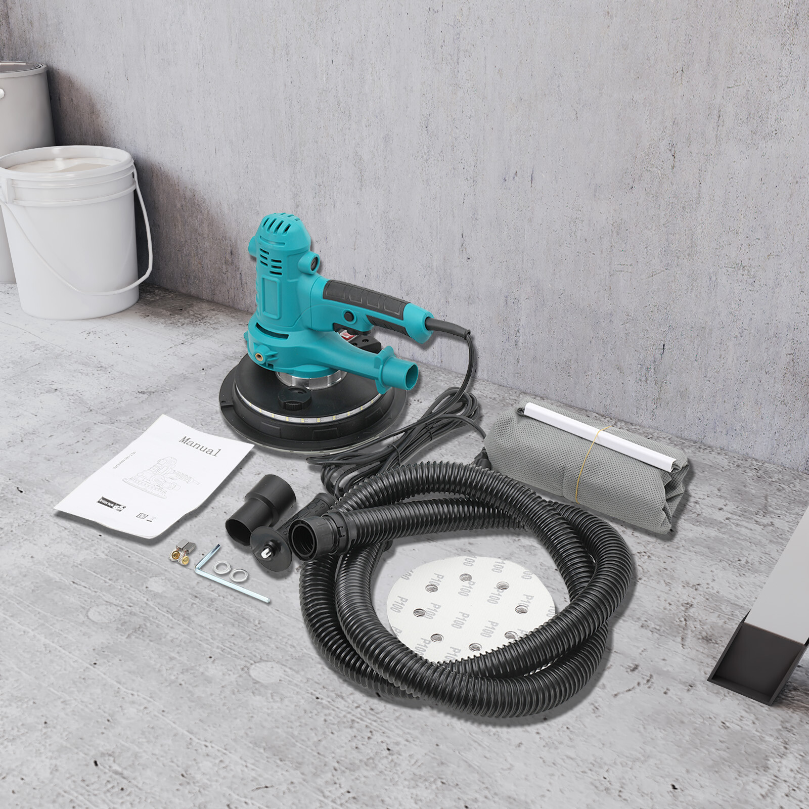 710W Electric Wall Ceiling Sander Drywall Sanding Machine with Dust Collection
